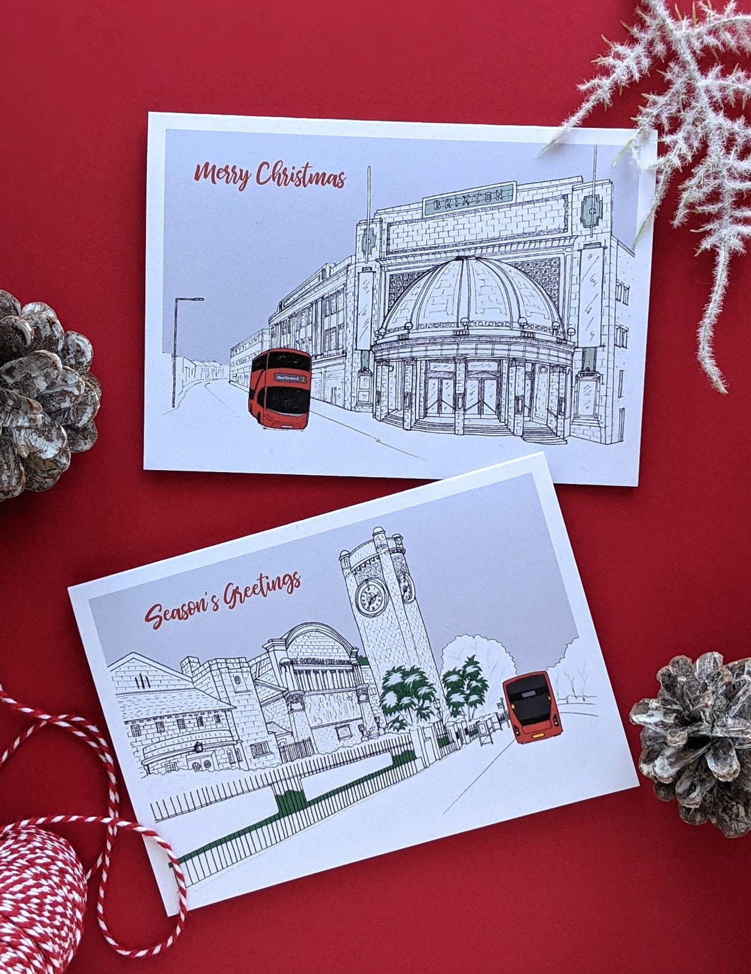 South London Individual Christmas Cards Brixton Academy Etsy.de