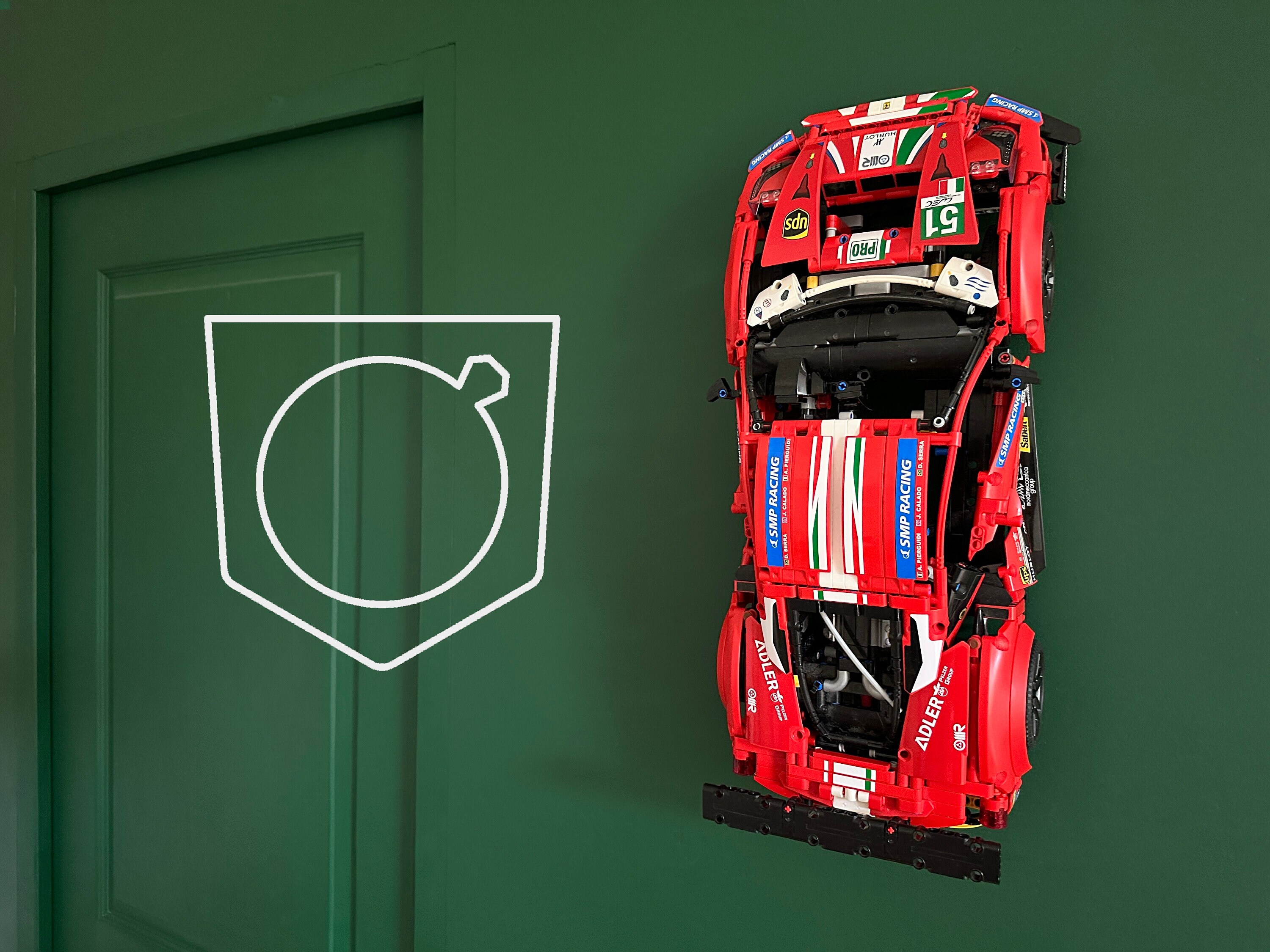 Wall Mount for Lego Technic Ferrari 488 GTE AF Corse 51 42125 Etsy
