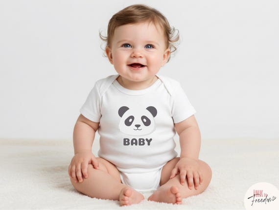 Panda Baby Onesie, Cute Panda Infant Bodysuit, Baby Animal Shirt, Newborn Outfit, Baby Shower Gift