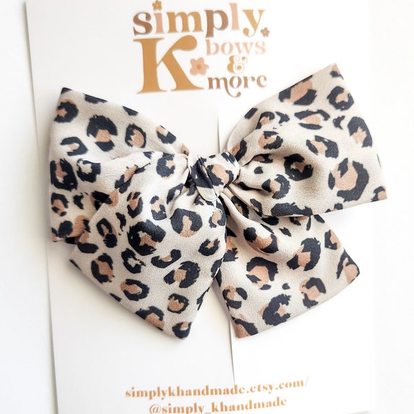 Animal print bow leopard print bow