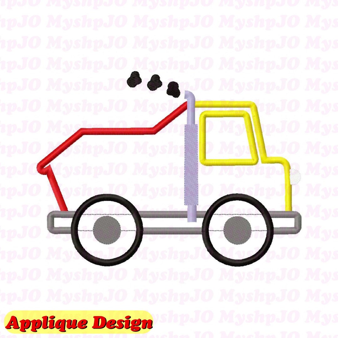 Dump Truck Applique Embroidery Design INSTANT DOWNLOAD Etsy