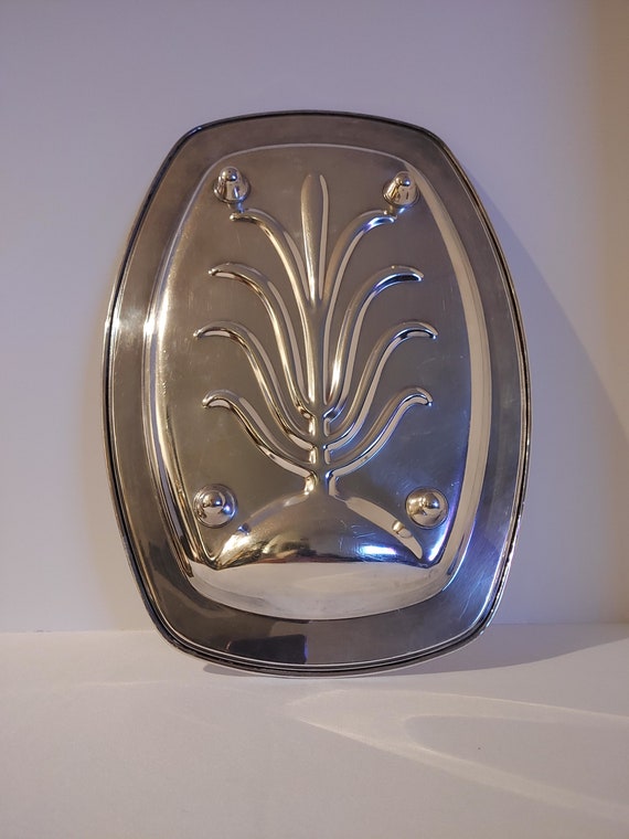 ART S Co. SPC Silver Footed Serving Meat Tray campestre.al.gov.br