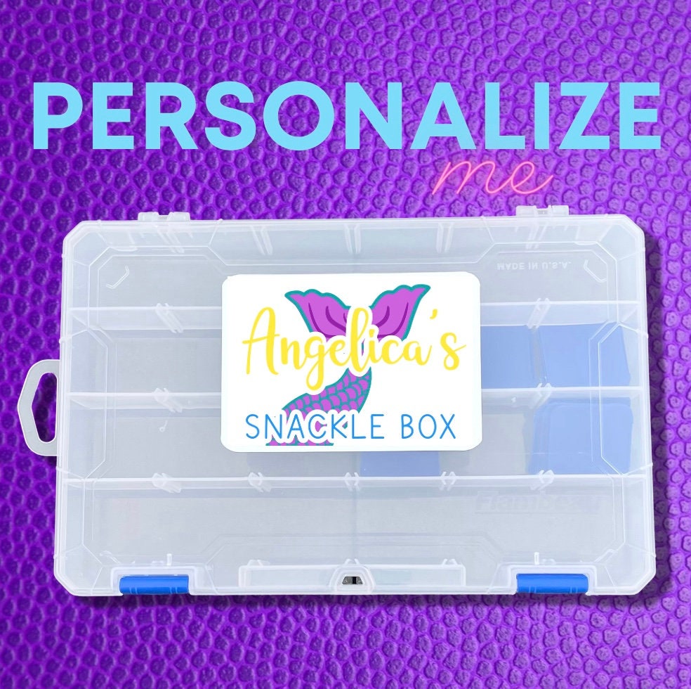 Snackle Box Snack Container for Kids, Family & Adultspersonalized