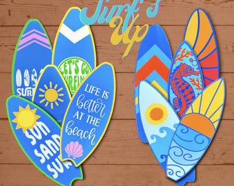 Surfboard Sticker Sets: Water-Resistant Vinyl Decals for Laptop, Tumbler