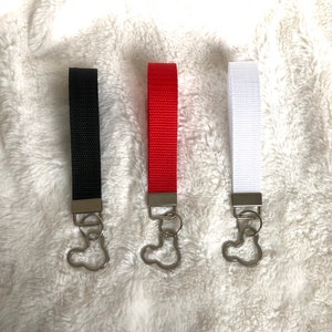 Mickey-themed 10 in. Nylon Webbing Key Fob/Wristlet with Mickey Keyring