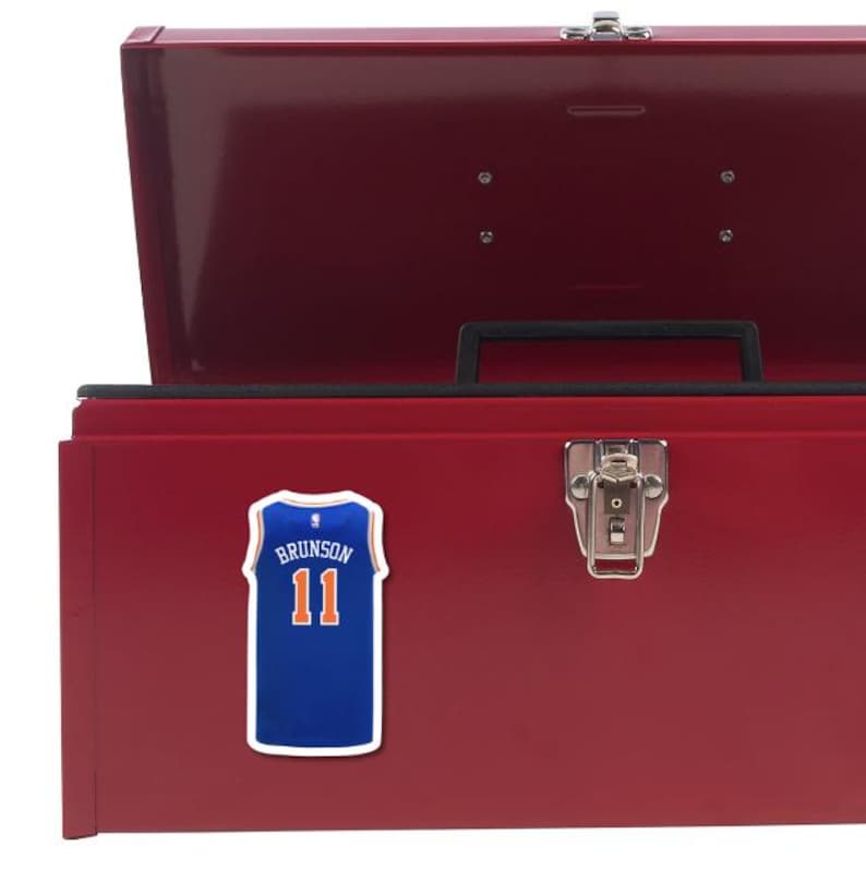 NY Basketball Jersey MAGNET, Brunson, Hart, KAT... Magnetic Sheet, Vinyl, Laminated for Locker, Tool Box, Fridge,5in or 3in +Bonus Sticker! bild 2