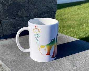 Phish Logo Coffee Mug|Rainbow Phish Coffee Mug|Ceramic 15oz|Rainbow Phish Logo|Gift for Music Fan