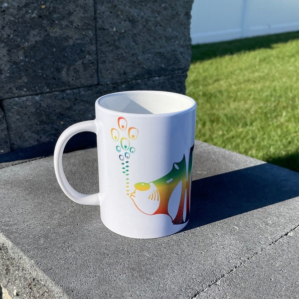 Phish Logo Coffee Mug|Rainbow Phish Coffee Mug|Ceramic 15oz|Rainbow Phish Logo|Gift for Music Fan