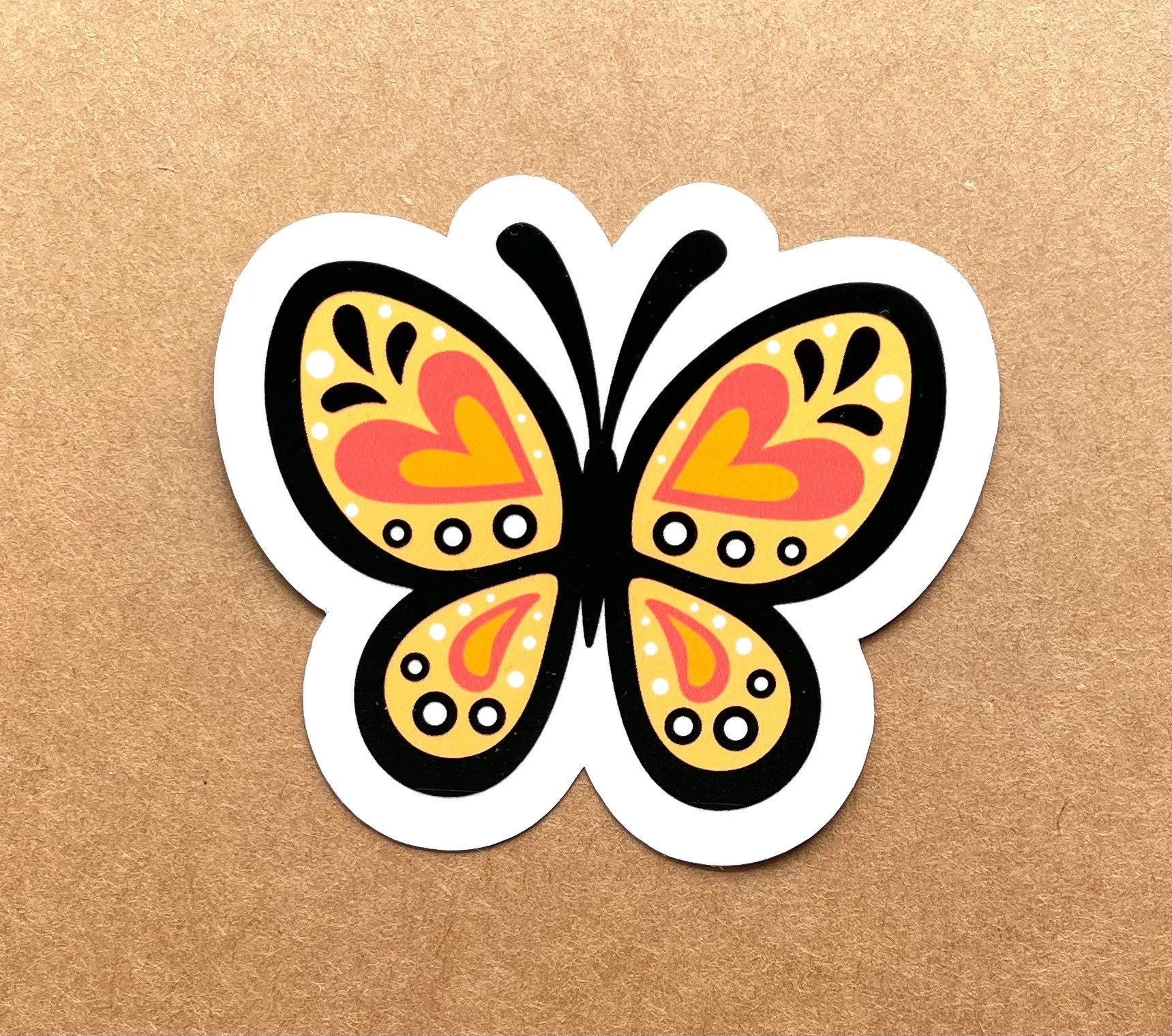 Butterfly Side Sticker Butterfly Stickers Pack of 8 Colorful Laminated Butterfly Large Decals ...