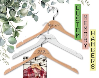 Personalized Wood Hanger: Engraved Retirement, Memorial, or Special Day Gift