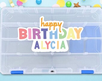 Personalized Birthday Snackle Box, Birthday Gift Box for Mom Dad Boy Girl, Personalize It, (Snacks not Incl.)