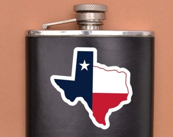 Texas State Outline Sticker 3x3.5in - Laptop, Flask, Car