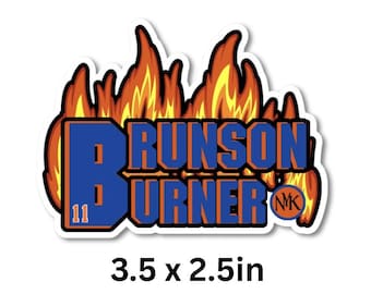 Jalen Brunson NY Basketball Sticker: Vinyl Decal 3.5x2.5in, Water-Resistant