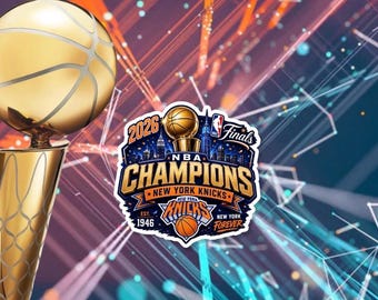 NY Basketball 2026 Champions Sticker, 2026 Champions decal...Vinyl, Laminated, Water-Resistant, Laptop Tumbler, 5in or 3in, +Bonus Decal