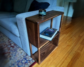 Handmade Black Walnut Mid-Century Modern Side Table - Couch Tray - Coffee Table