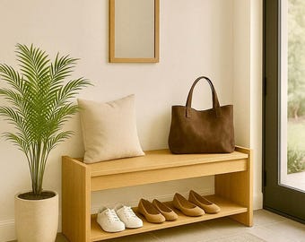DIY Entryway & Mudroom Bench Plan PDF – Storage Bench Woodworking Guide, Step‑by‑Step Cut List