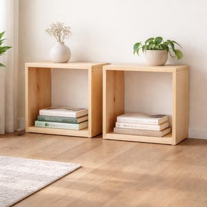 Modular Maple Bookcase – Solid Wood Bookshelf – Handmade Minimalist Shelf – Custom Storage – Open Shelving Unit – Made in Canada