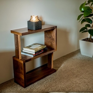 The Canopy – Solid Black Walnut Coffee Table, Modern Minimalist Design, Handcrafted Custom Wood Furniture