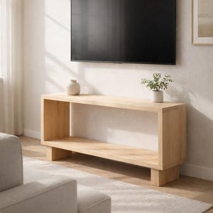 Modern Maple Console Table – Minimalist Solid Wood Entryway Table, Handmade Mid-Century Hall Table, Hallway Table