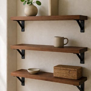 Solid Black Walnut Shelf – Furniture-Grade Plank, Wood Board for DIY Shelves, Handmade in Quebec image 5