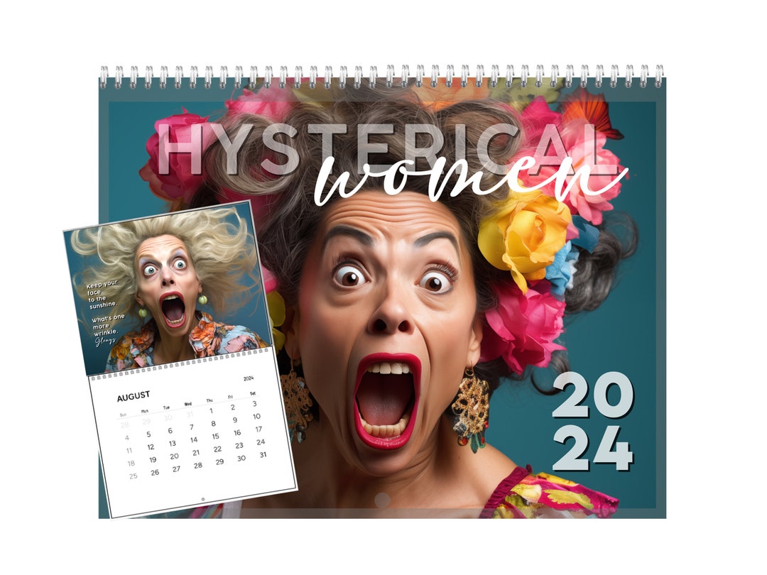 Funny Calendar 2024 Wall, Girl Boss Calendar, Funny Menopause Gifts