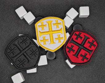 Jerusalem Cross Shield Patch