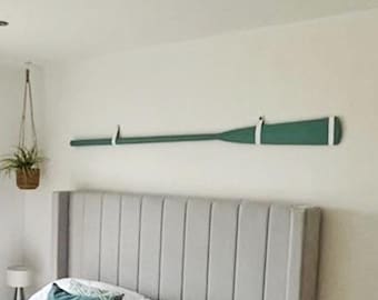 Leather Oar Hanger, Paddle  Wall Holder, Display Strap, Canoe Paddle, Horizontal Boat Bracket
