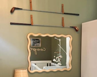 Leather Golf Club Wall Hanger Bracket, Golf Club Holder, Golf Club Rack, Golf Club Display