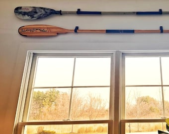 Leather Oar Hanger, Paddle  Wall Holder, Display Strap, for Canoe Paddle, Boat Bracket