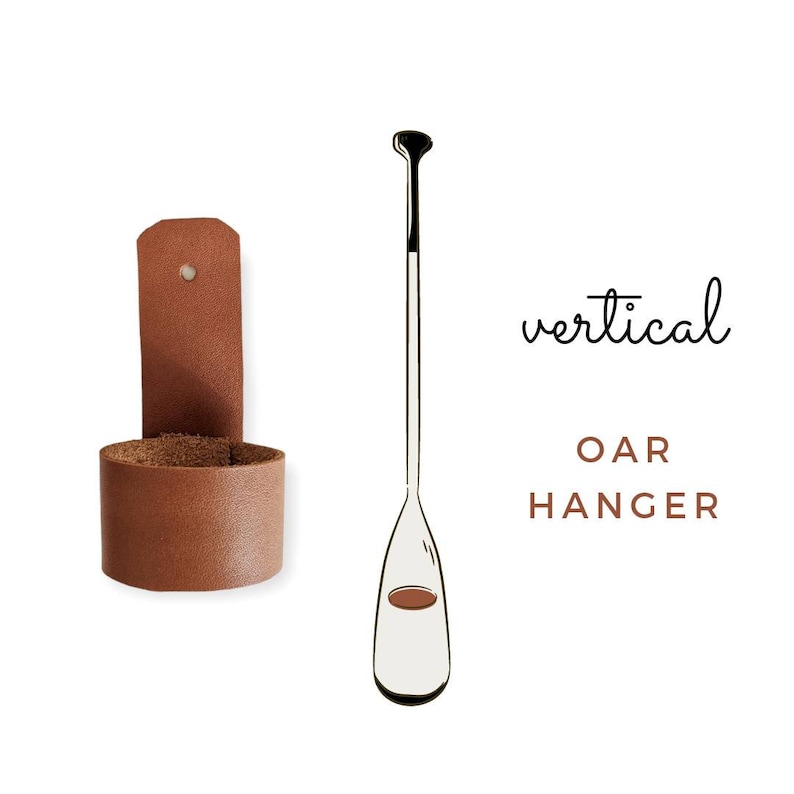 Leather Vertical Paddle Display Hanger Canoe Row Hook Wall Etsy