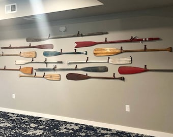 Leather Oar Hanger,Paddle Display Hanger, Canoe Row Hook, Wall Hanging Strap, Horizontal Bracket, Oars Decor, Oar Locks, Wall Hook Organizer