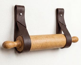 Leather Rolling Pin Wall Mount