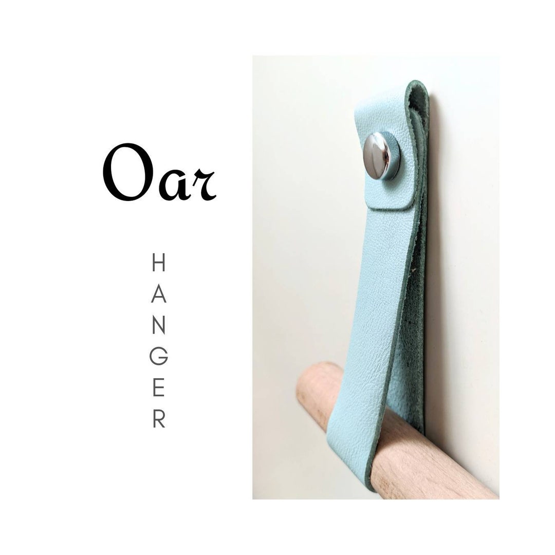 Leather Paddle Display Hanger, Canoe Row Hook, Wall Hanging Strap