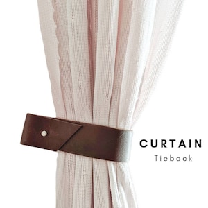 Leather Curtain Holdbacks, Minimal Curtain Tie Backs, Window Treatments,Curtain Tieback, Curtain Pull Backs, Loop, Holder,Hooks,Home Accents