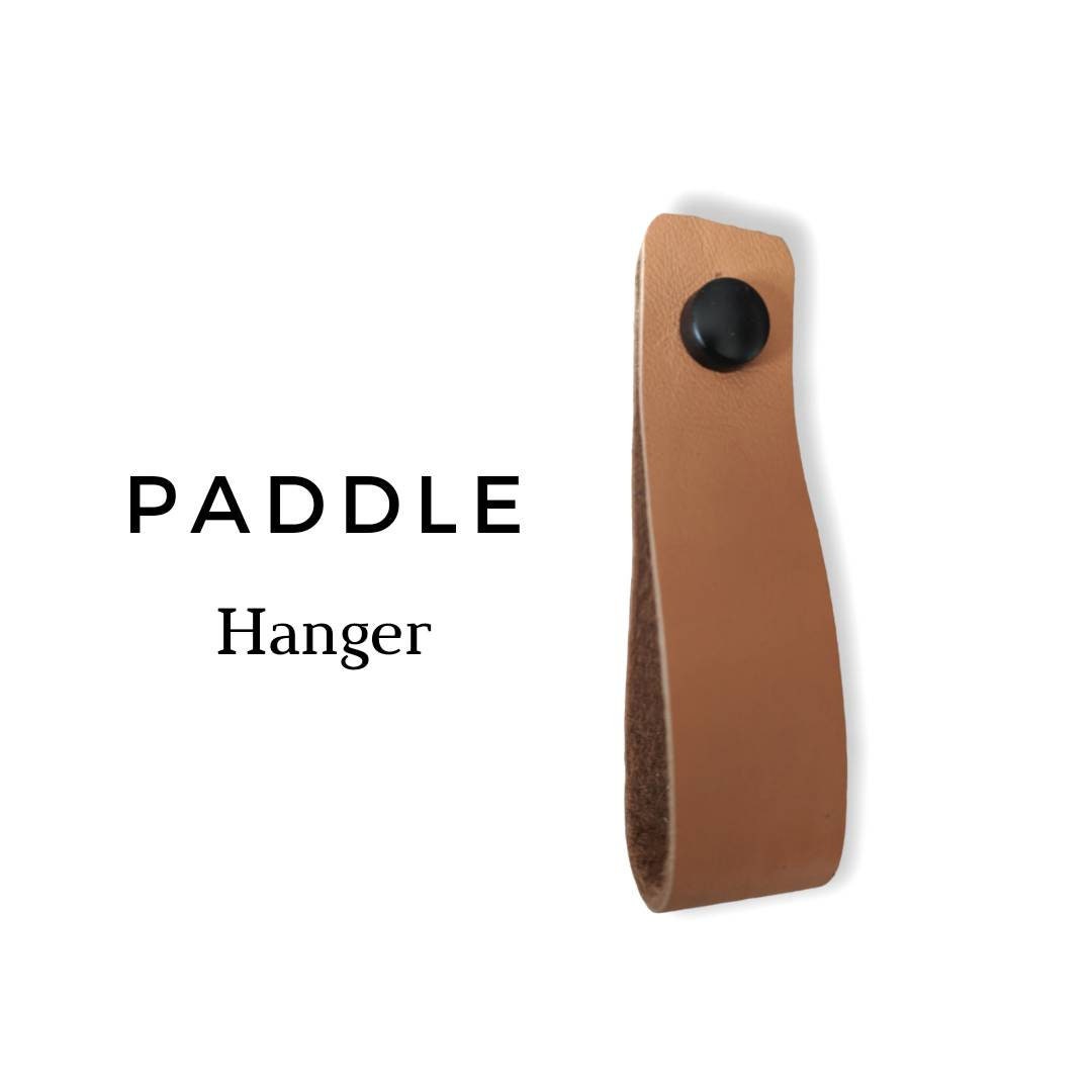 Leather Paddle Display Hanger, Canoe Row Hook, Wall Hanging Strap