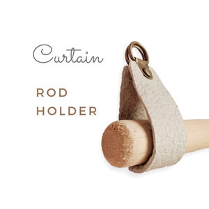 Sangle de support de tringle à rideau en cuir, Support de tringle à rideau en bois, rideau bohème, parures de fenêtre, tringle à rideau, boucle, crochets, accessoires de décoration maison, rustique