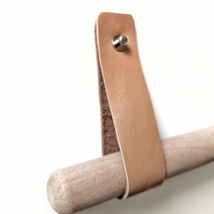 Sangle de support de tringle à rideau en cuir, Support de tringle à rideau en bois, rideau bohème, parures de fenêtre, tringle à rideau, boucle, crochets, accessoires de décoration maison, rustique