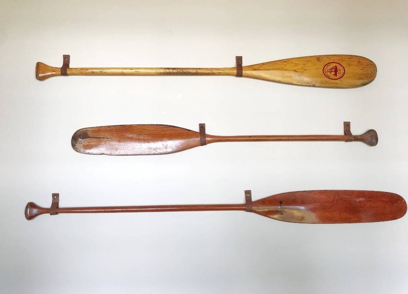 Leather Paddle Display Hanger Canoe Row Hook Wall Hanging Etsy