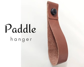 Leather Paddle Display Hanger, Canoe Row Hook, Wall Hanging Strap, Horizontal Oar Hanger Bracket, Oars Decor, Oar Locks, Wall Hook Organizer