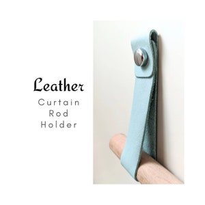 Sangle de support de tringle à rideau en cuir, Support de tringle à rideau en bois, rideau bohème, parures de fenêtre, tringle à rideau, boucle, crochets, accessoires de décoration maison, rustique