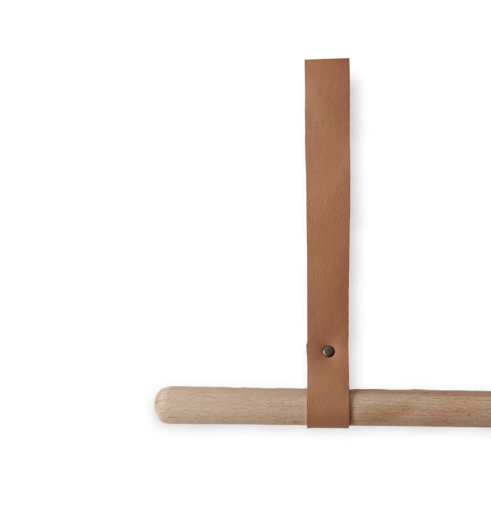 Leather Ceiling Straps, Clothing Rack Rod Holder, Ceiling Curtain Rod Holder, Garment Rack, Wooden Clothes Rack, Laundry Hanging, Home Decor