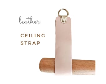 Leder Decken Riemen, Kleiderständer Stangenhalter, Decke Vorhang Stange Halter, Kleiderständer, Holz Kleiderständer, Wäsche hängen, Wohnkultur