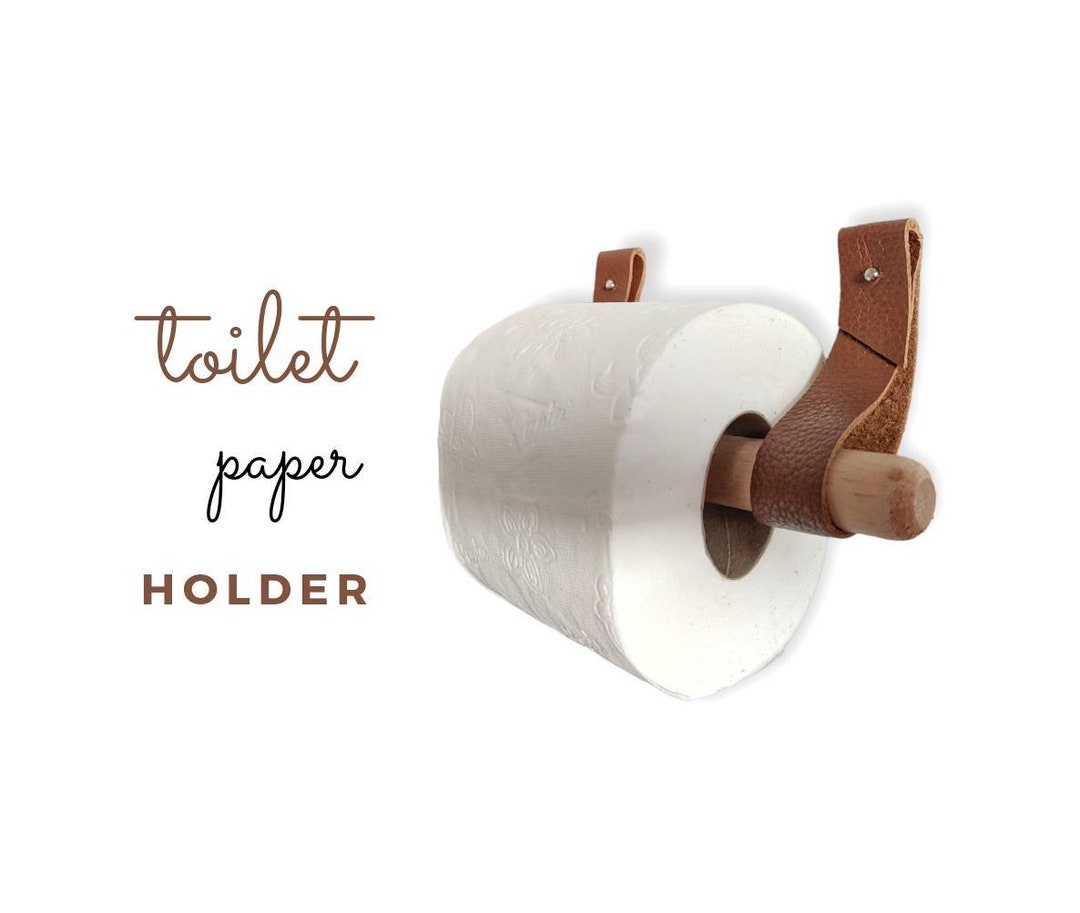 Leather Toilet Paper Holder Kit Toilet Roll Holder Loo Roll Etsy