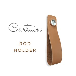 Sangle de support de tringle à rideau en cuir, Support de tringle à rideau en bois, rideau bohème, parures de fenêtre, tringle à rideau, boucle, crochets, accessoires de décoration maison, rustique