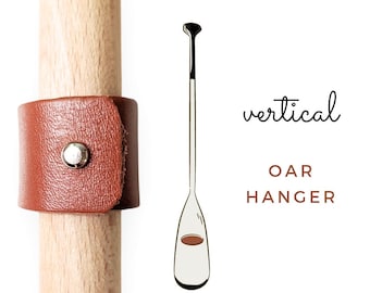 Leather Vertical Paddle Display Hanger, Canoe Oar Storage, Stand,Row Hook, Wall Hanging Strap, Oar Hanger Bracket, Oars Decor, Rod Organizer