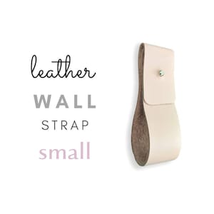Small Leather Wall Hanging Strap, Curtain Rod Holder, Towel Holder, Boho Rod Bracket, Minimalist Home Wall Hook Organizer, Oar,Paddle Hanger