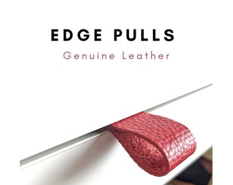 Leather Edge Pulls, Drawer Pulls, Cabinet Handles, Invisible, Recessed Hidden Handles, Wardrobe Knob Pull Hardware, Dresser, Cupboard Pull