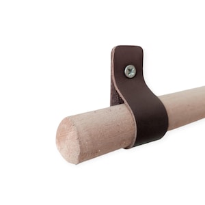 Leather Curtain Rod Holder Strap, Curtain Rod Bracket, Window Treatments, Curtain Pole Finials, Hanger Loop, Wall Hooks, Tapestry Holder