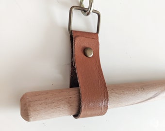 Leather Ceiling Straps, Clothes Rack Rod Holder, Laundry Hanging