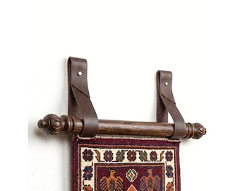 Leather Tapestry Rod Holder